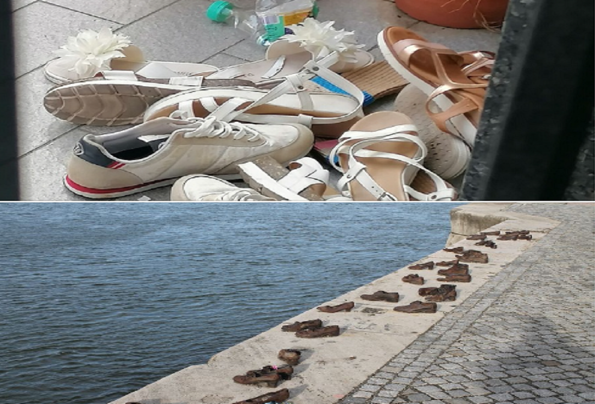 Shoes on the Danube Bank replicato dall’inciviltà a Casoria