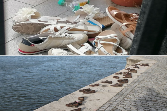 Shoes on the Danube Bank replicato dall’inciviltà a Casoria