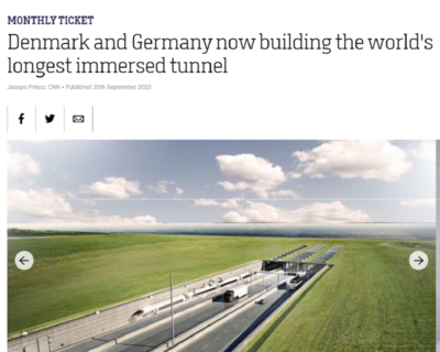 Fehmarnbelt: il più grande tunnel sottomarino tra Germania e Danimarca