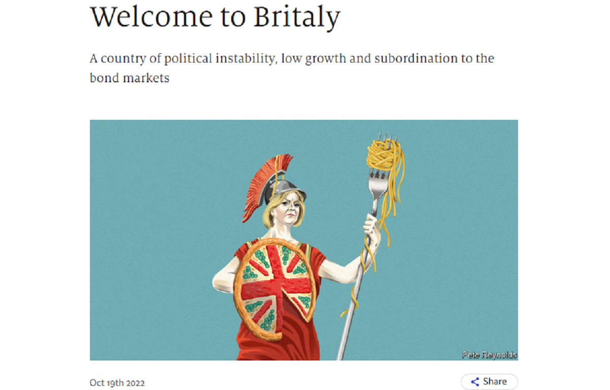Britaly, The Economist ci sfotte: ma stanno peggio di noi