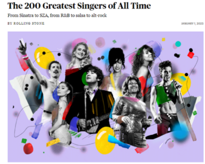 I 2 italiani assenti nella Top 200 cantanti migliori di Rolling Stone