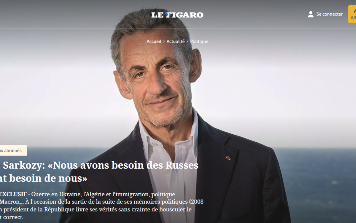 Sarkozy ammette: ‘abbiamo bisogno della Russia e loro di noi’