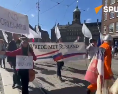 Guerra in Ucraina, ad Amsterdam manifestazione contro invio armi