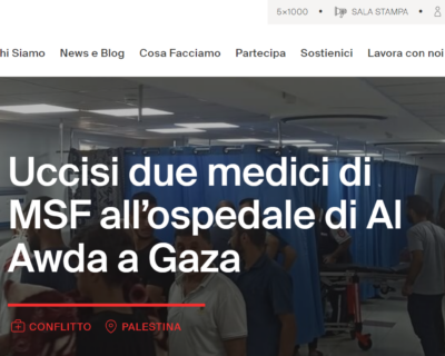Israele ha ucciso 2 dottori di Medici Senza Frontiere: la denuncia dell’ONG