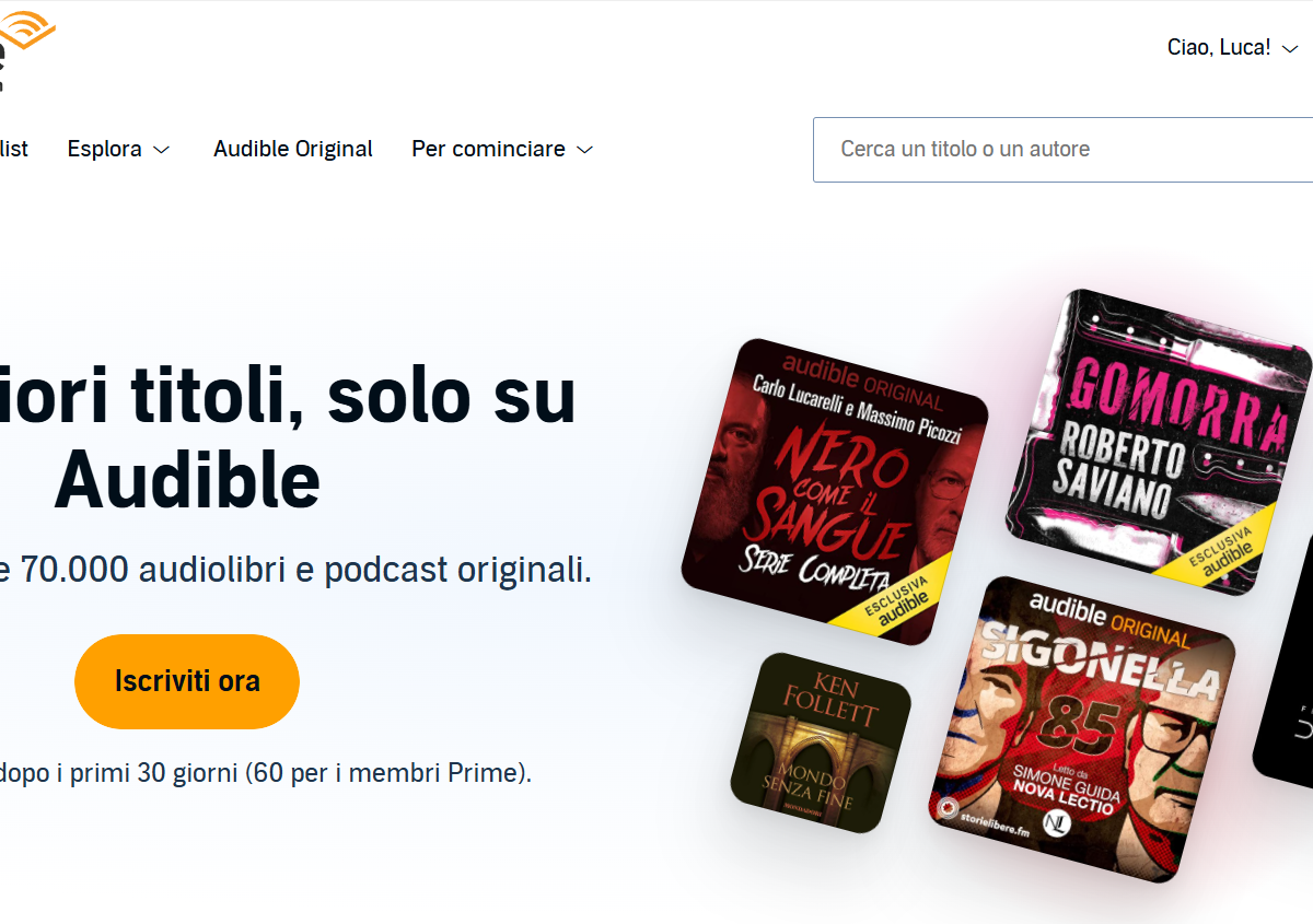 Audible di Amazon: come funziona, quanto costa e come si attiva