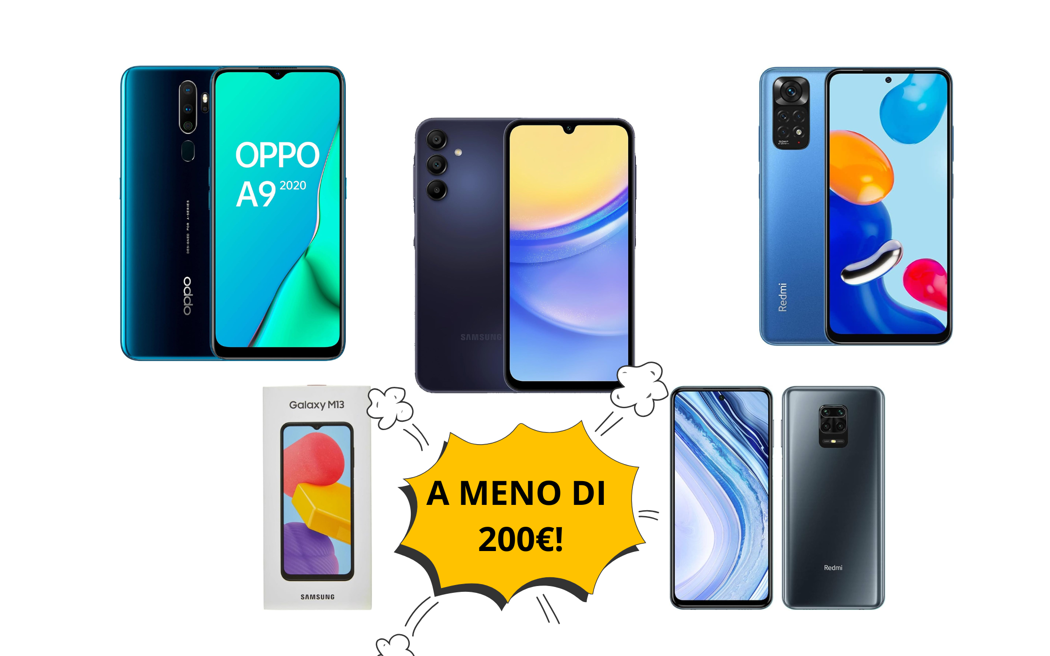 Migliori smartphone a meno di 200€ su Amazon